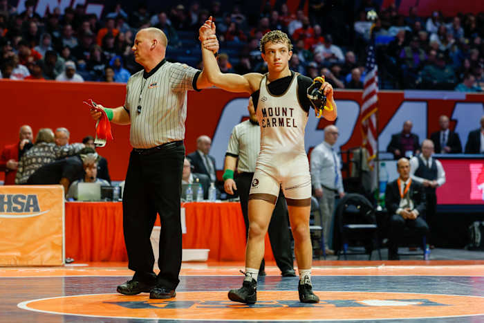 Mount Carmel's Sergio Lemley, headed to Michigan next year, finished his career with four state championships